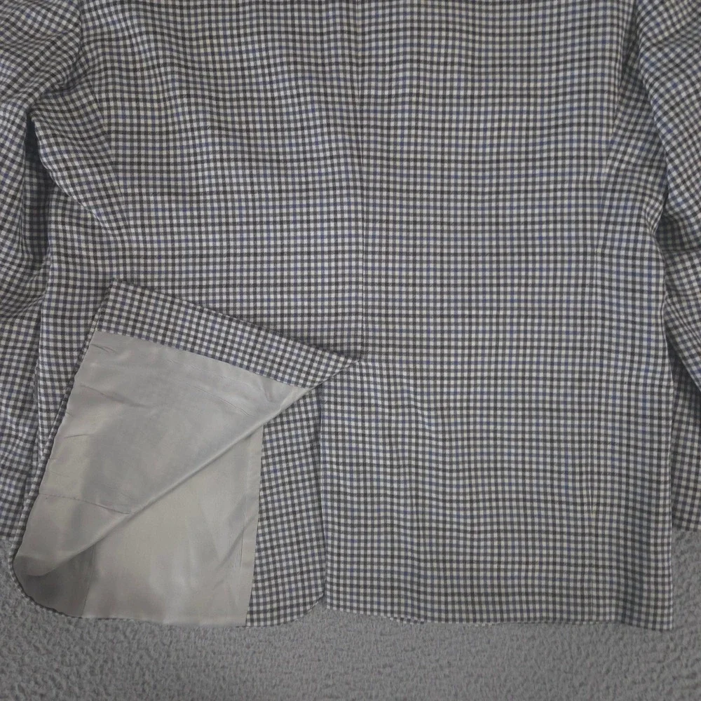 Hardwick Blazer Mens 40 Short Multi Check 100%‎ Wool Made in USA 2 Button Coat